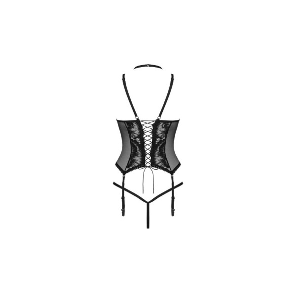 Alessya Corset et string noir